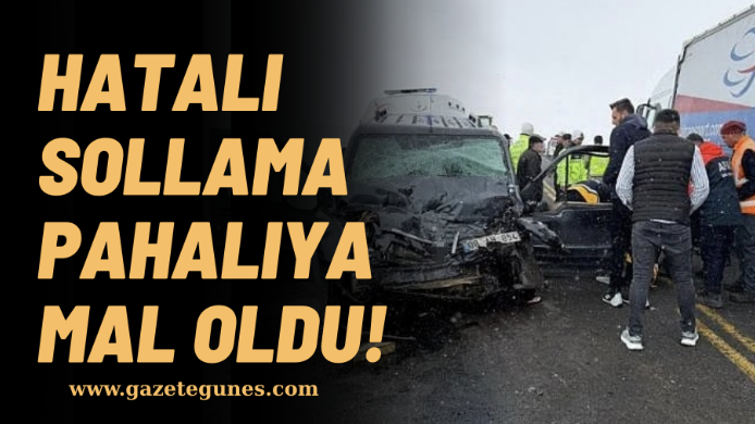 Hatalı sollama ve sis kazaya neden oldu!